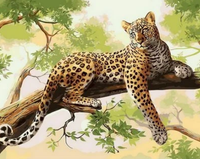 Animal Leopard Diy Paint By Numbers Kits UK AN0838