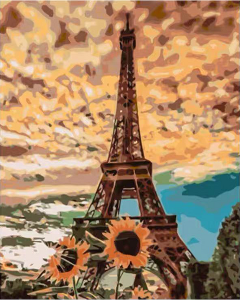 Landscape Eiffel Tower Diy Paint By Numbers Kits UK BU0056