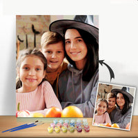 Personality Diy Custom Photo Paint By Numbers For Family, CDP0008