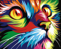 Pet Colorful Cat Diy Paint By Numbers Kits For Adults UK PE0001