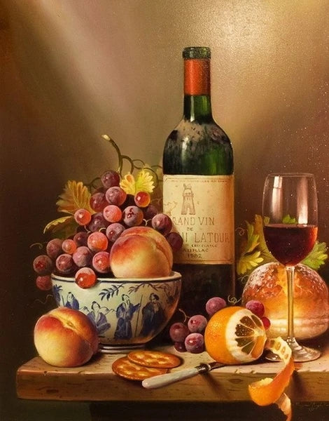 Wine And Fruit Diy Paint By Numbers Kits FD200