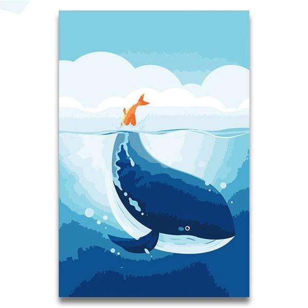 Whales Diy Paint By Numbers Kitss UK MA120
