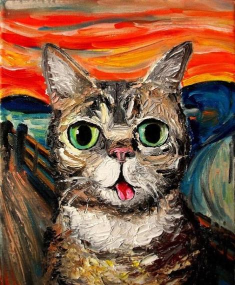 The Scream Cat Diy Paint By Numbers Kits UK PE0218