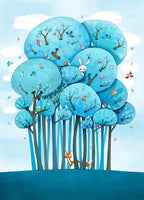 Cartoon Tree Diy Paint By Numbers Kits UK FK402
