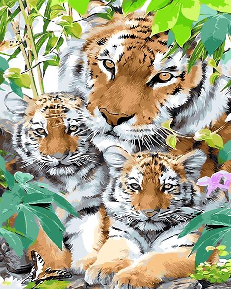 Tiger Diy Paint By Numbers Kits UK AN0349
