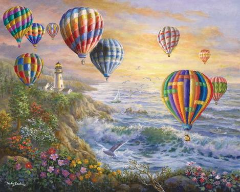 Hot Air Balloon Diy Paint By Numbers Kits UK PP0164