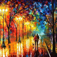 Night Lights Street Romantic Diy Paint By Numbers Kits UK LS051