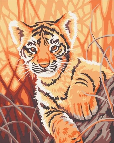 Animal Tiger Diy Paint By Numbers Kits UK AN0370