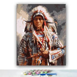 Indian Style Portrait Diy Paint By Numbers Kits UK PO0135