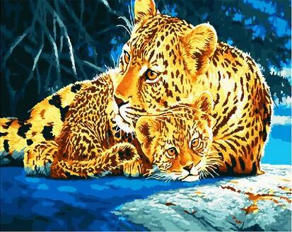 Leopard Diy Paint By Numbers Kits UK AN0844