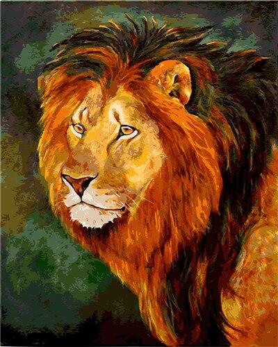 Lion Diy Paint By Numbers Kits UK AN0432
