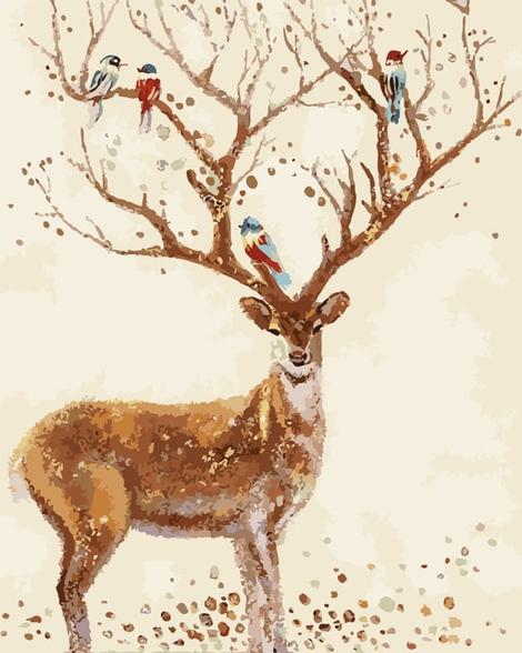 Deer Diy Paint By Numbers Kits UK AN0609