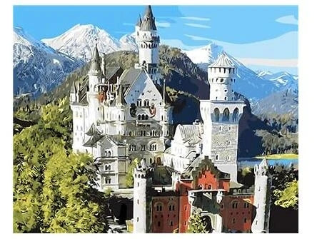 Neuschwanstein Castle Germany Diy Paint By Numbers Kits UK BU0068