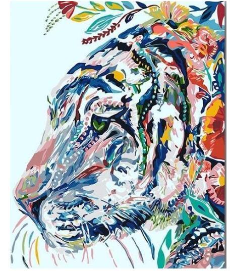 Gipsy Hipster Tiger Diy Paint By Numbers Kits UK AN0369