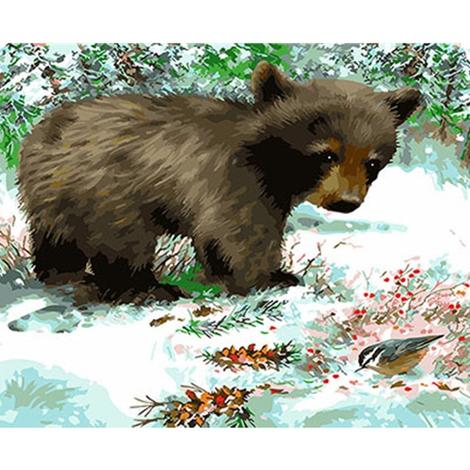 Bear Diy Paint By Numbers Kits UK AN0536