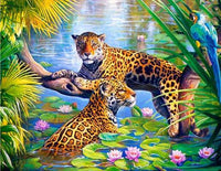 Animals Leopard Paint By Numbers Kits UK AN0806